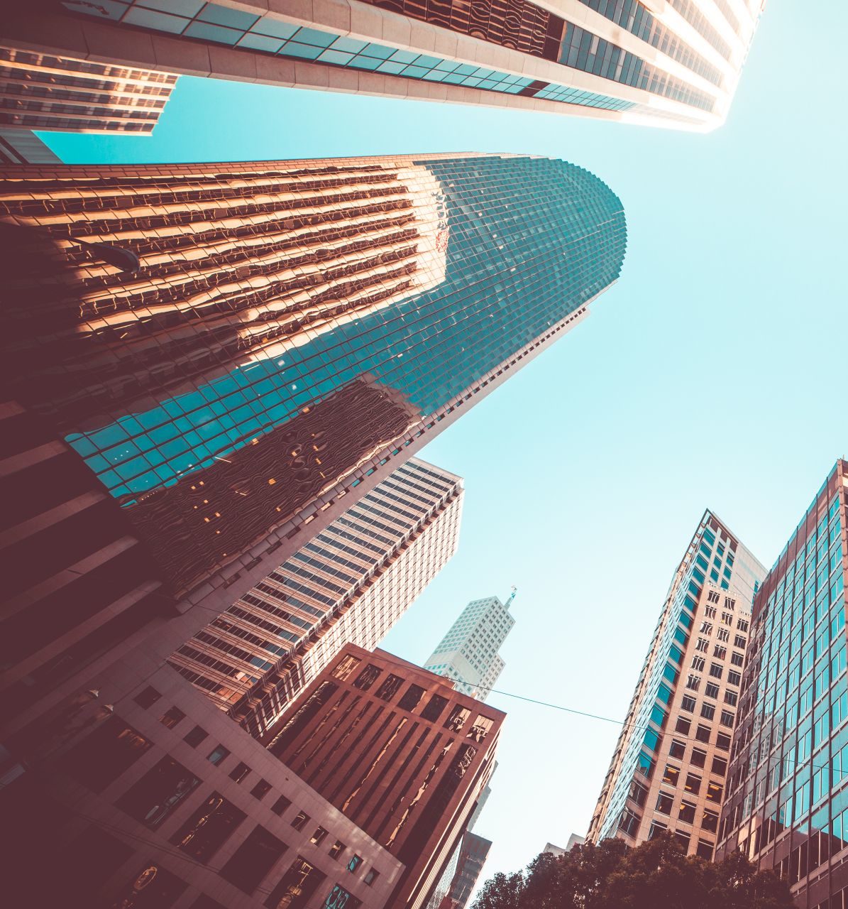 zdjęcie przedstawia drapacze chmur